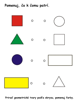 geometrické tvary -pracovný list