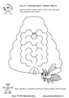 Nájdi správnu cestičku - Labyrint  včielka - pracovný list ABC materská škola