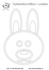Lesné zvieratká – vystrihovačka – maska zajac