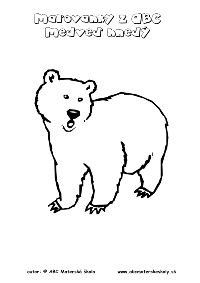 omaľovanka medveď hnedý