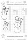 Porovnávame snehuliakov – Rozvíjame logické myslenie a  matematiku - pracovný list z ABC